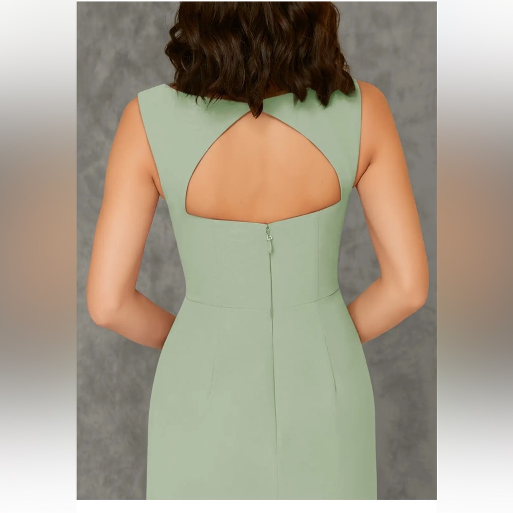 Azazie Flori  Dusty Sage Dress Size A10 NEW - Picture 3 of 12